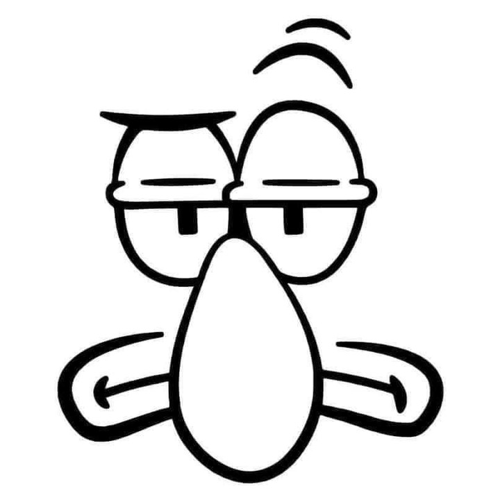 Sticker decoativ auto, Sponge Bob, 20x17 cm, negru