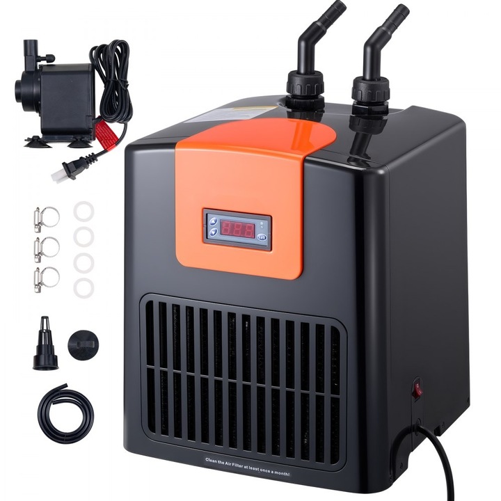 Охладител за хидропонен аквариум, модел 200L, мощност 0.1 HP, идеален за аквариумна вода
