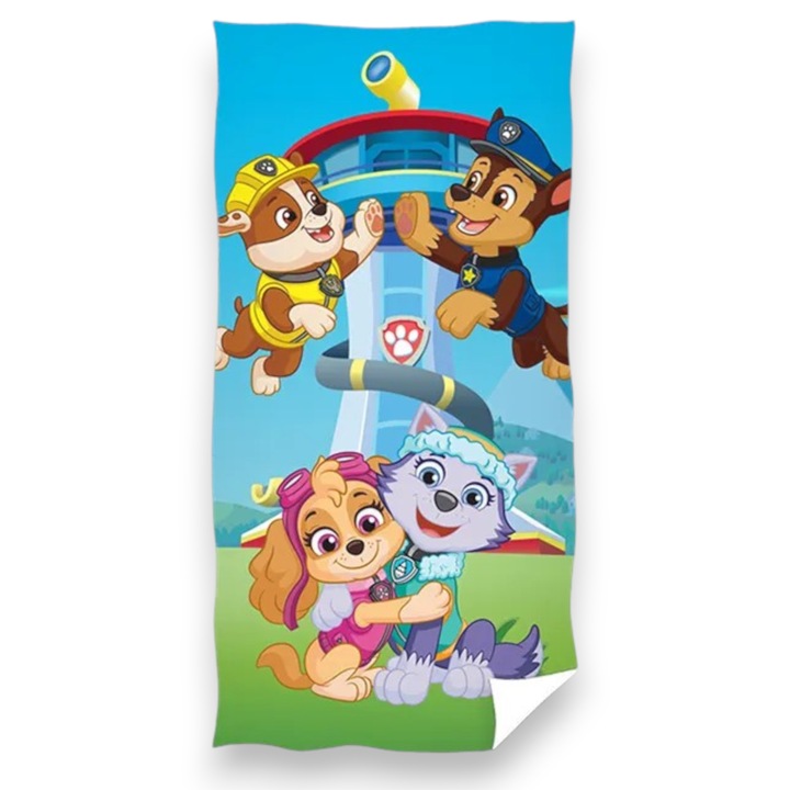 Prosop de plaja PSI PATROL, 70x140cm, 100% bumbac, multicolor