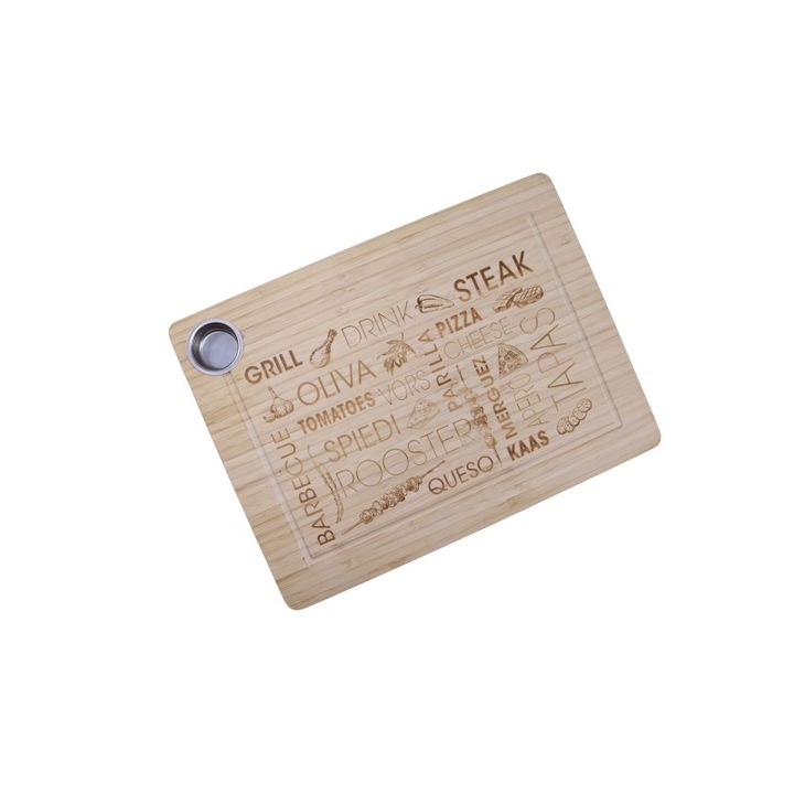 Tocator din bambus, Dimensiune 38x28x2 cm, Grunberg GR6234
