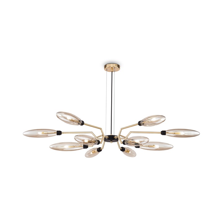 Полилей HubRom, Ventura, Maytoni Modern, 12xG9, Златист