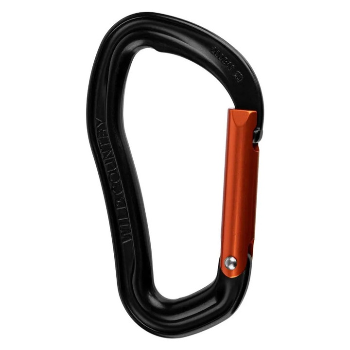 Carabina de escalada WILD COUNTRY Electron Straight Gate, ergonomic, usor, 10x5cm