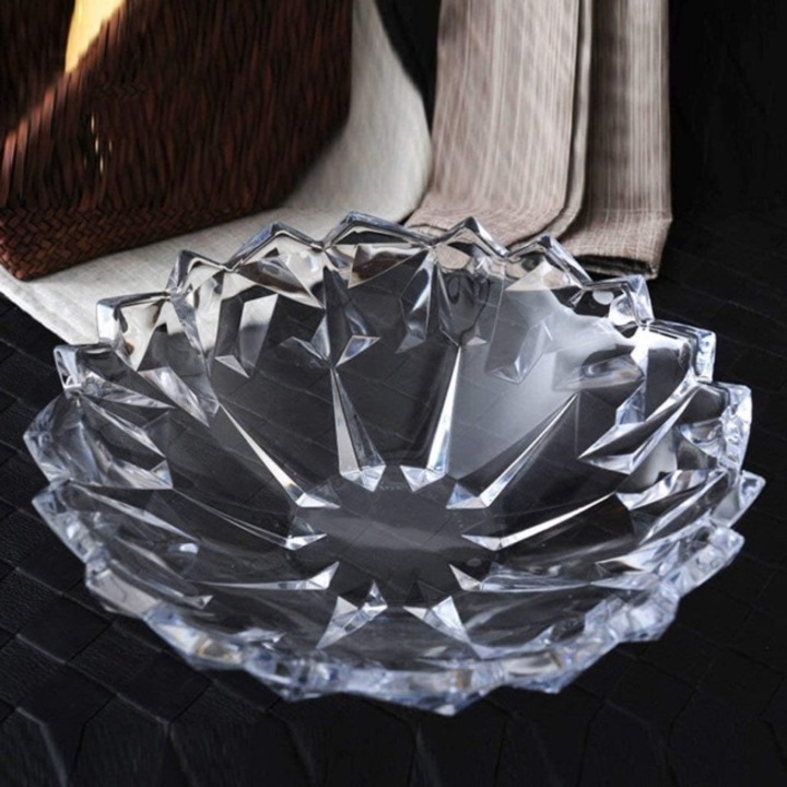 Fructiera, Sticla, Transparent, Design Minimalist, 33cm