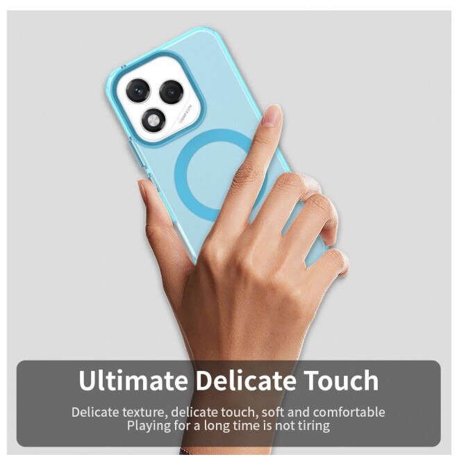 Husa Upzz® Tech Candy Compatibila Cu Honor 400 Lite, Tehnologie Magsafe, Protectie La Camera si Colturi, Blue