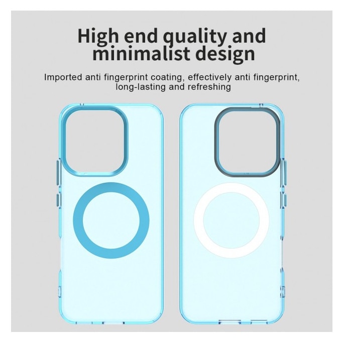 Husa Upzz® Tech Candy Compatibila Cu Honor 400 Lite, Tehnologie Magsafe, Protectie La Camera si Colturi, Blue