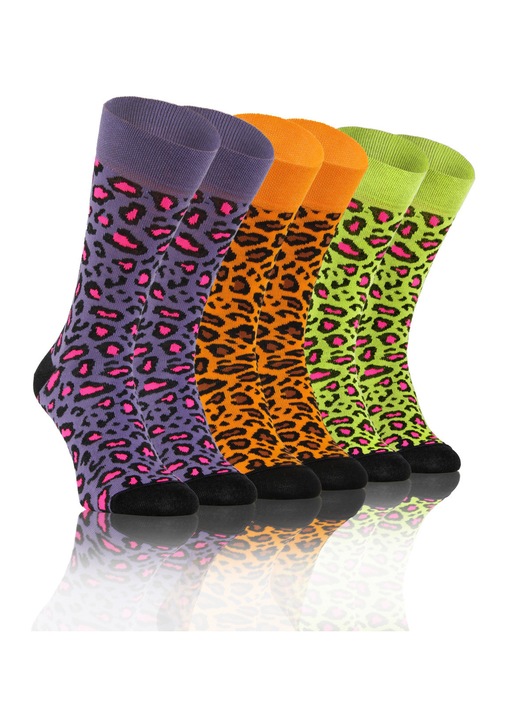 Set 3 Perechi sosete, Sesto Senso, bumbac, multicolor, 39-42 EU