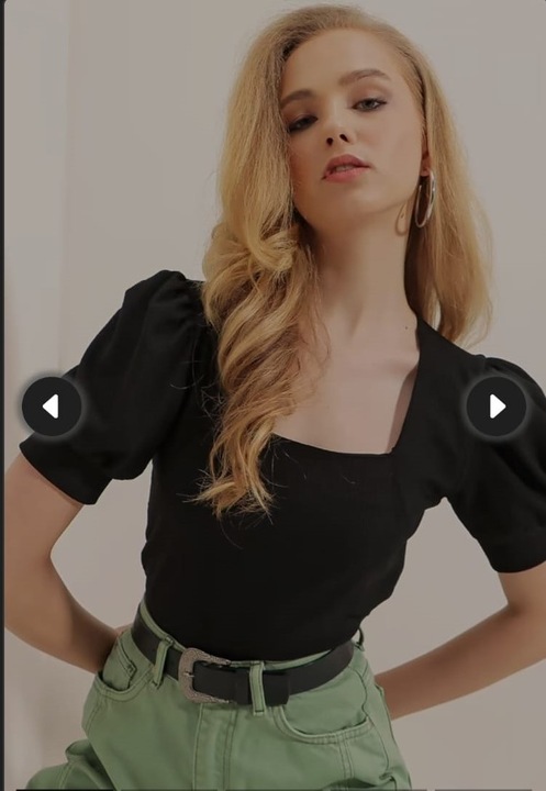 Bluza maneca bufanta, neagra S