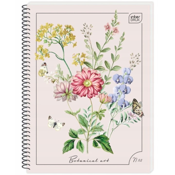 A4 füzet, INTERDRUK, 120 lapos, perforált, négyzetrácsos, puhafedeles