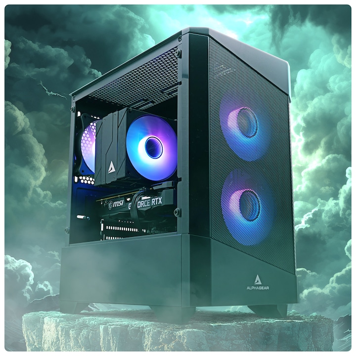 PC Gaming ZMEU Prime, Intel i5-12400F 2.5GHz, 32GB DDR5, 1TB SSD, RTX 3060 12GB GDDR6, Iluminare RGB