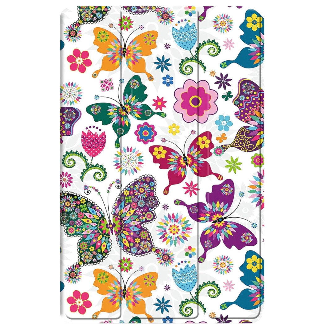 Husa tableta pentru iPad Air 4/5 10,9", multicolor, motiv fluture, functie suport