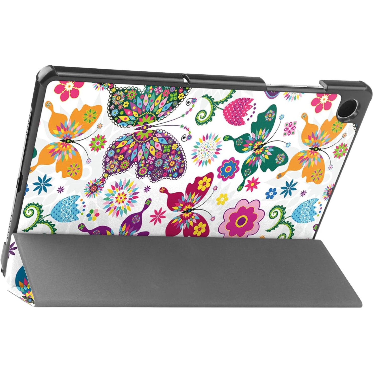 Husa tableta pentru iPad Air 4/5 10,9", multicolor, motiv fluture, functie suport