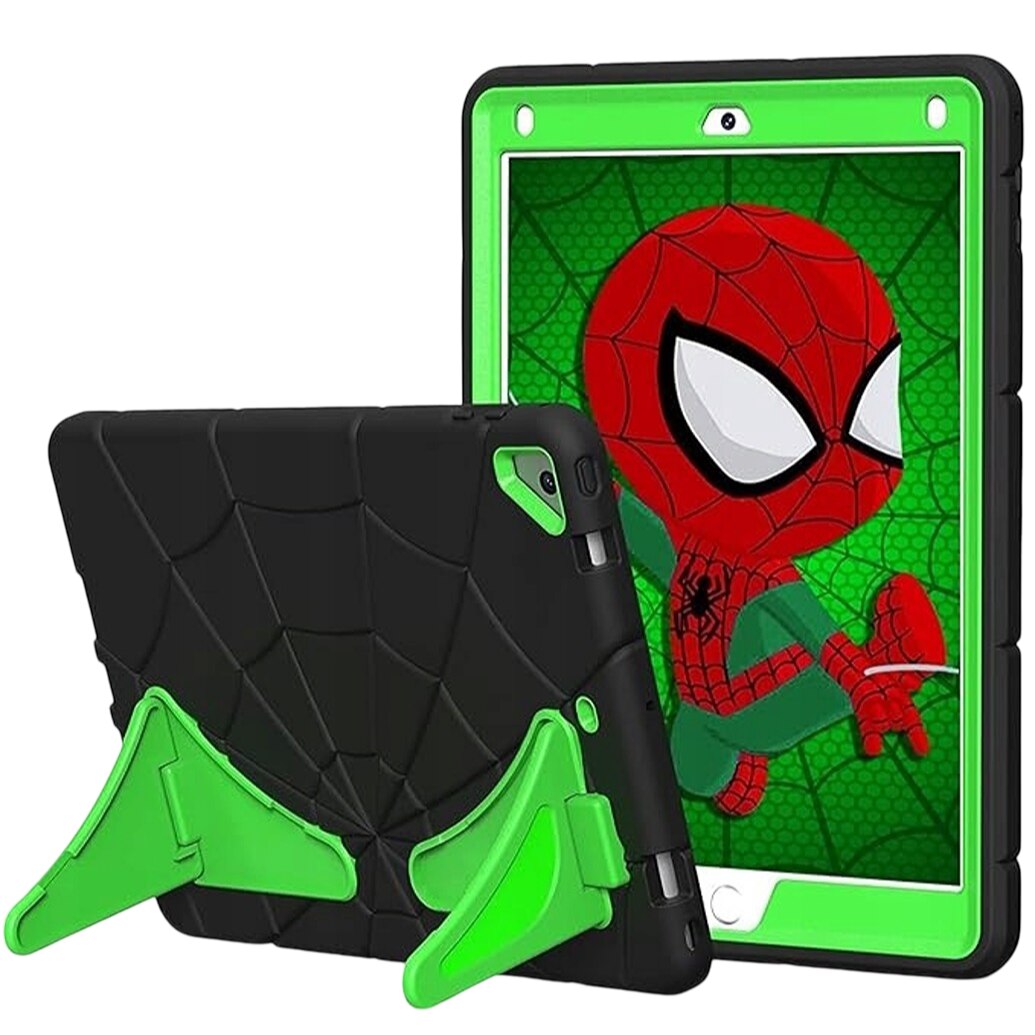 Etui siliconic pentru iPad 5/6 9,7", functie de suport, negru