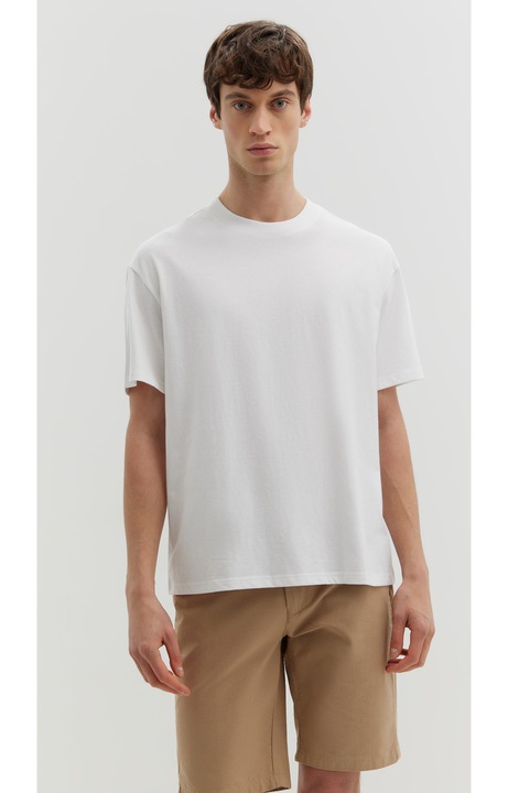 Tricou barbati, WOLCZANKA, croiala clasica, bumbac organic, alb