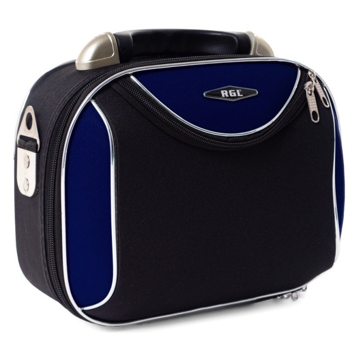 Kuferek cosmetic călătorie RGL 773, multicolor, dimensiuni 28x28x13cm, material Cordura, impermeabil, curea de umăr.