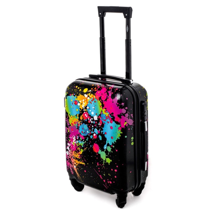 Куфар RGL, модел 5188, 4 колела, система за заключване с шифър, 55x40x20см, 35л, многоцветен