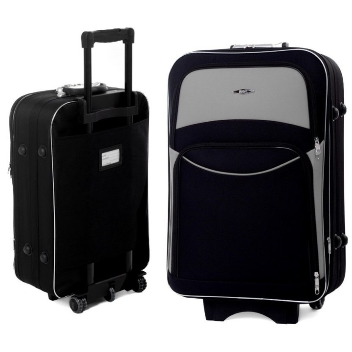 Troler mare 773, negru-grafit, 93L, cu 5 roti, extensibil 5cm