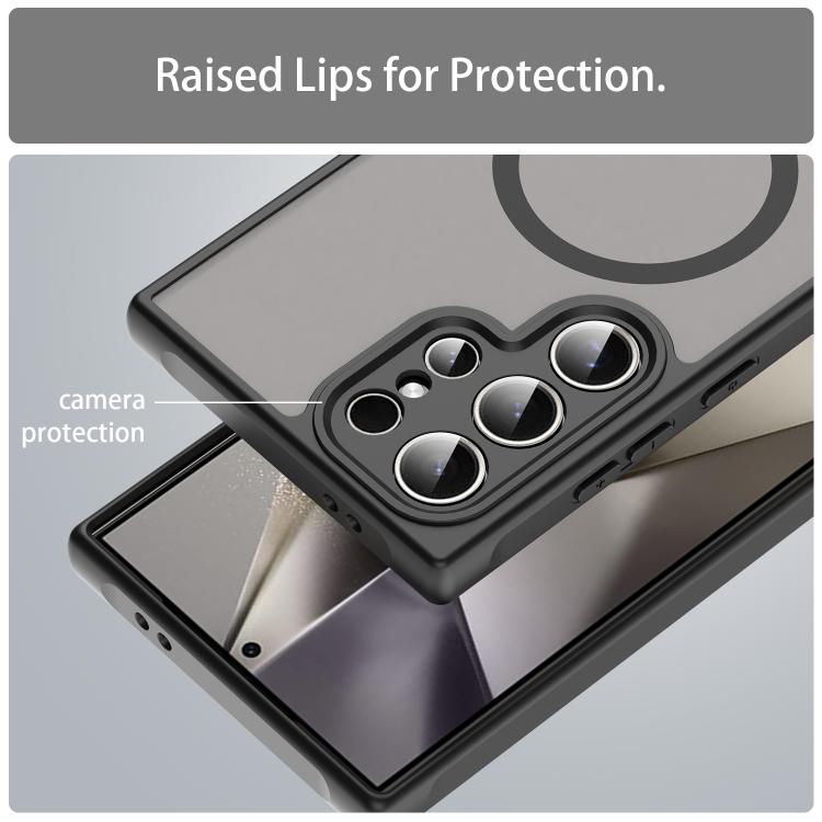 Husa pentru Samsung Galaxy S24 ULTRA, MagSafe, Hybrid Ultra Slim, Carcasa spate Mat, Hardcase, Antisoc, Negru