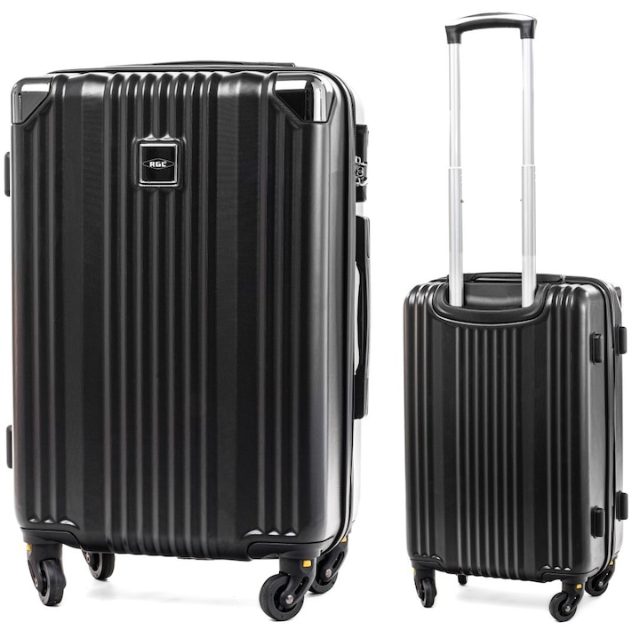 Куфар RGL 735, 4 колела, 2 отделения, черен, 53x34x22 см