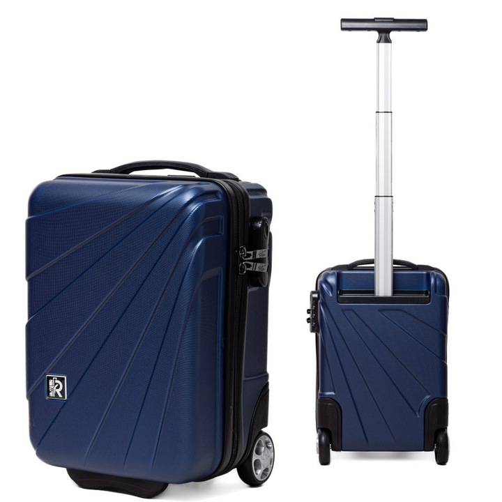 Troler, RGL, 885 XS, 40x25x20cm, 16 L, cu roti, granat, set de bagaj de mana, Bleumarin