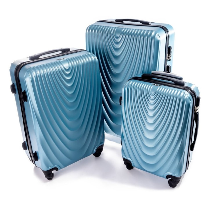 Set trolere RGL 663, 3 piese, 92L, 63L, 33L, albastru metalic