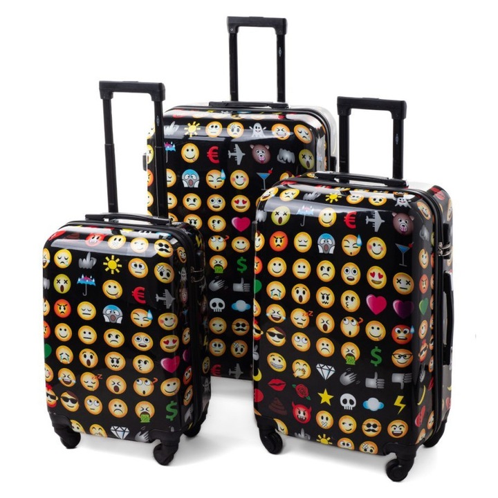 Set de 3 trolere, RGL, 94/60/35L, multicolor