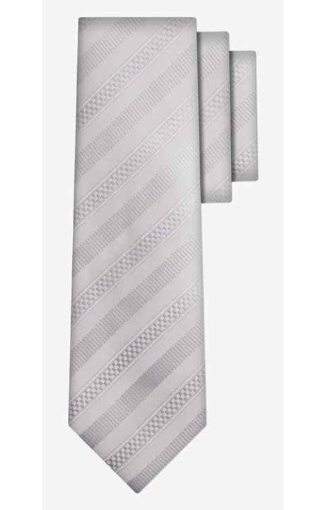 Cravata, WOLCZANKA, matase, alb, 6cm