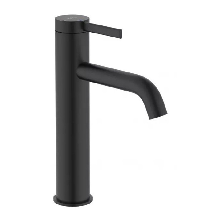 Baterie lavoar Roca ONA A5A3C9ENB0, M, 212 mm, pornire rece, ventil, mat, Negru