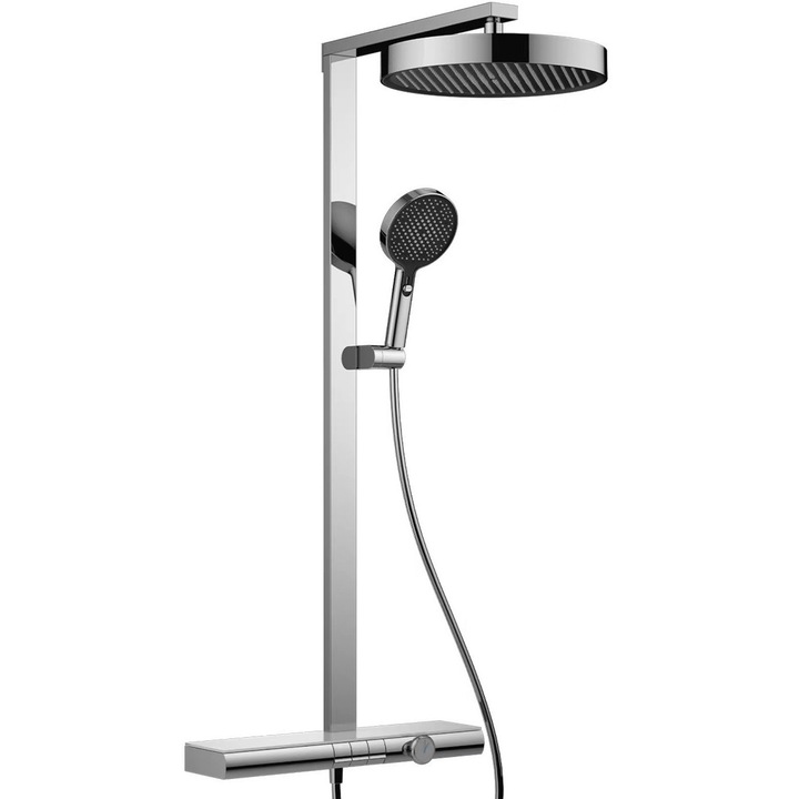 Coloana de dus EGO Interiors Vivo, 3 functii, crom, suport obiecte 48x13.8cm, para dus 32.3cm