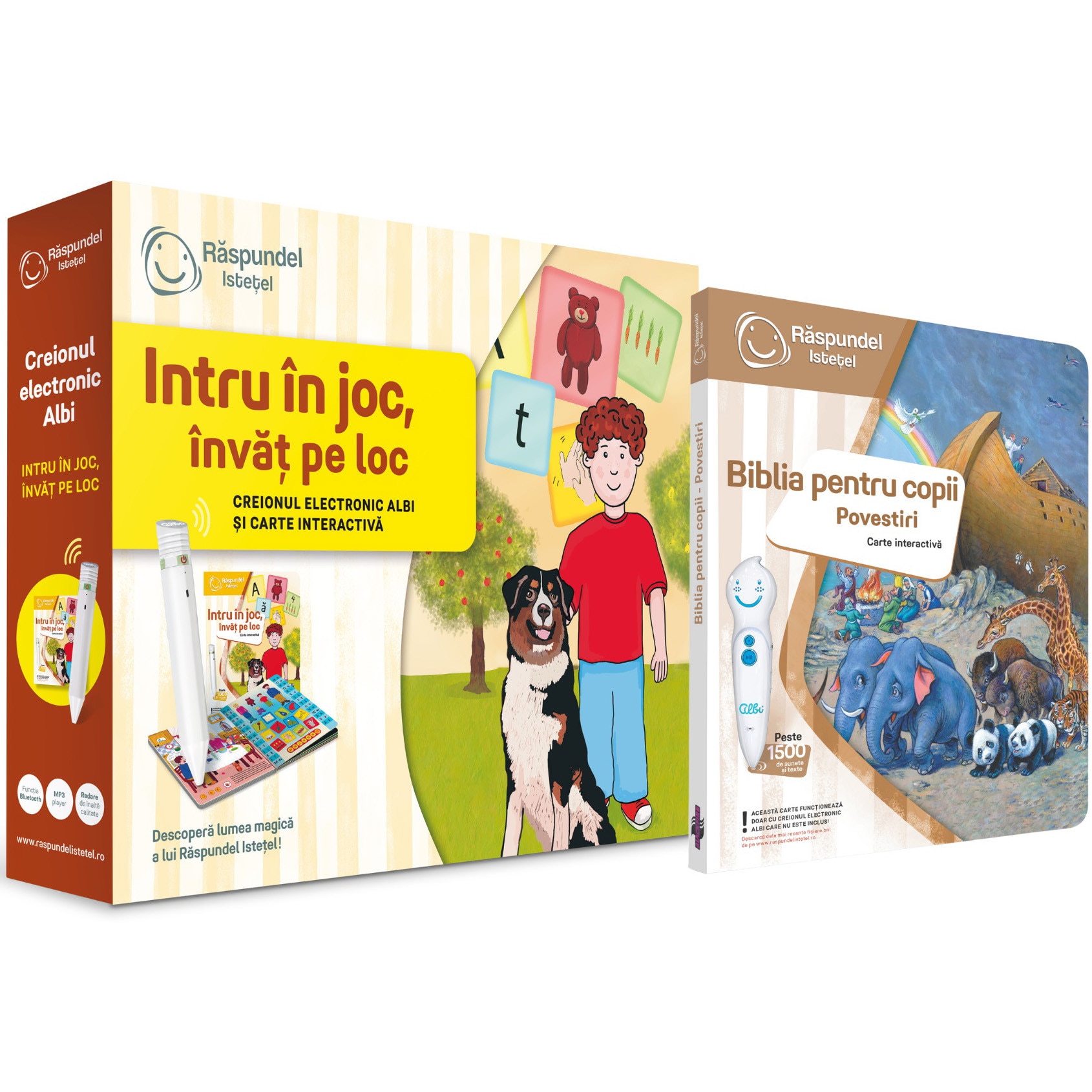 Pachet Raspundel Istetel - Set carte si creion Intru in joc, invat pe loc si carte Biblia pentru copii: Povestiri