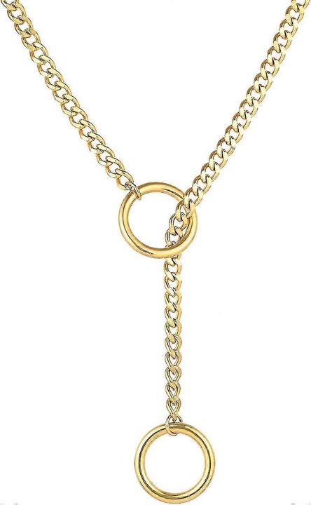 Colier cu lant ajustabil pentru femei, auriu