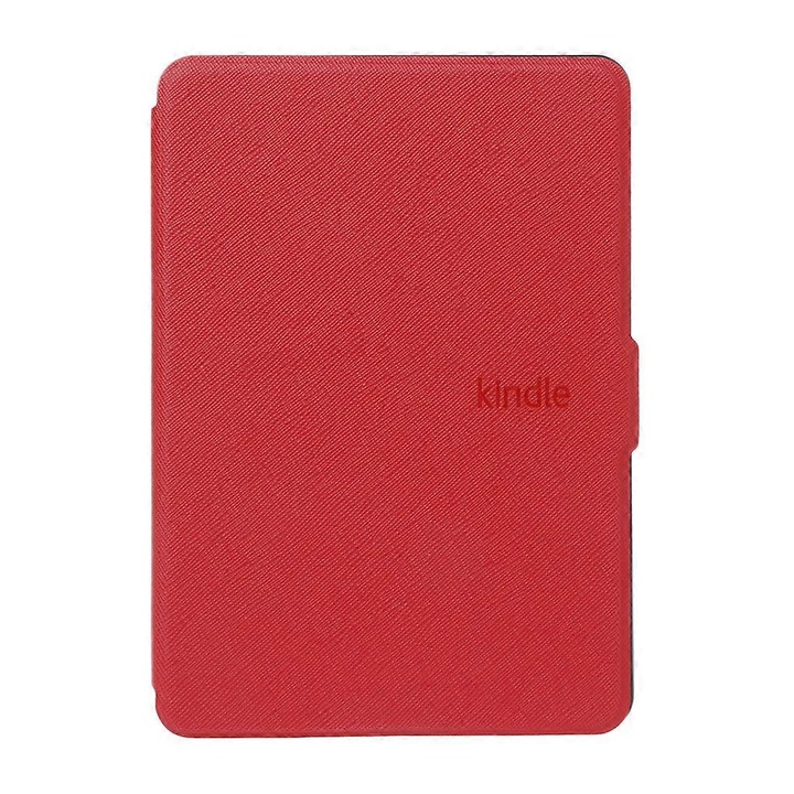 Husa protectoare pentru Kindle Paperwhite 1/2/3, rosie, din piele sintetica, compacta, eleganta