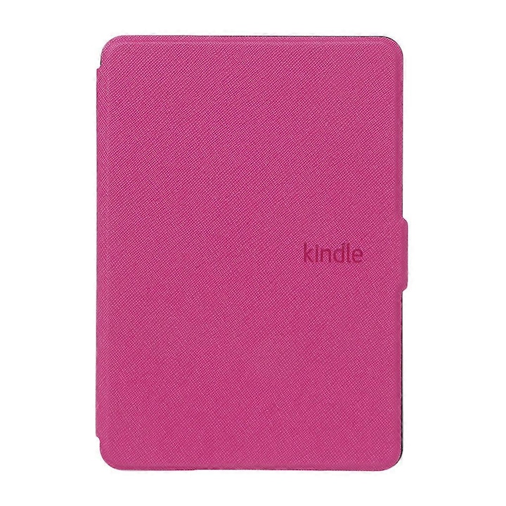 Husa protectoare pentru Kindle Paperwhite 1/2/3, roz, din piele sintetica, compacta, eleganta
