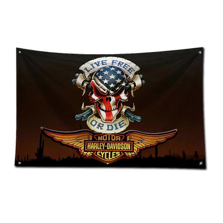 Steag decorativ, 4 inele din alama, 120x180cm, multicolor