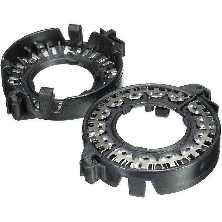 Set 2 suporturi becuri Xenon D1s D3s, negru/argintiu, ABS/metal, 63117162087