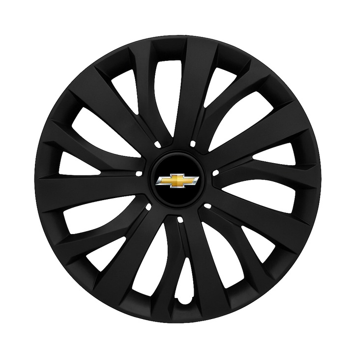 Set 4 Capace Roti R16 AutoSSF ®, Potrivite Jantelor de 16 inch, pentru CHEVROLET, Model 432, Black Edition