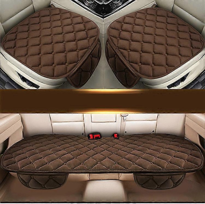 Husa auto din blana artificiala, set complet, negru/rosu/bej/gri/ciocolatiu, pentru 760 M3 X45