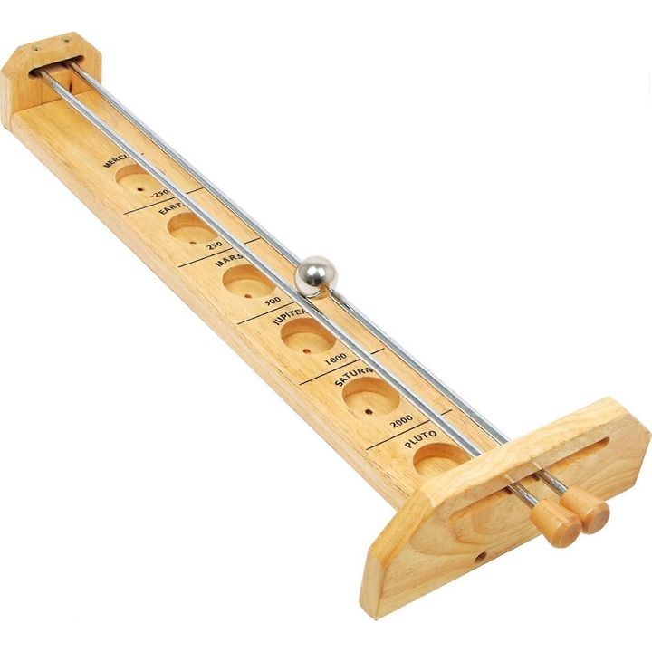 Asztali labdajáték, figyelemfejlesztő gyerekeknek, természetes fa, 30x20x5cm