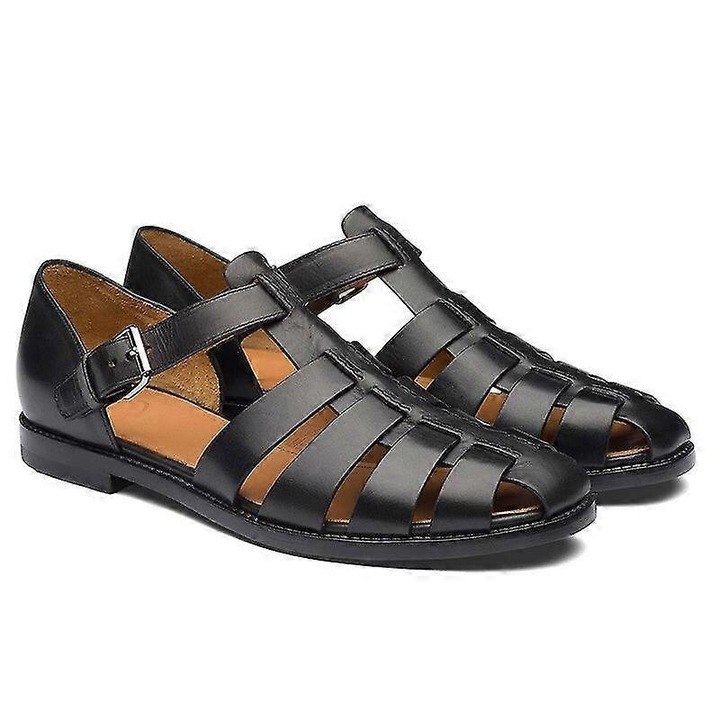 Sandale barbati, antiderapant, negru, sintetic