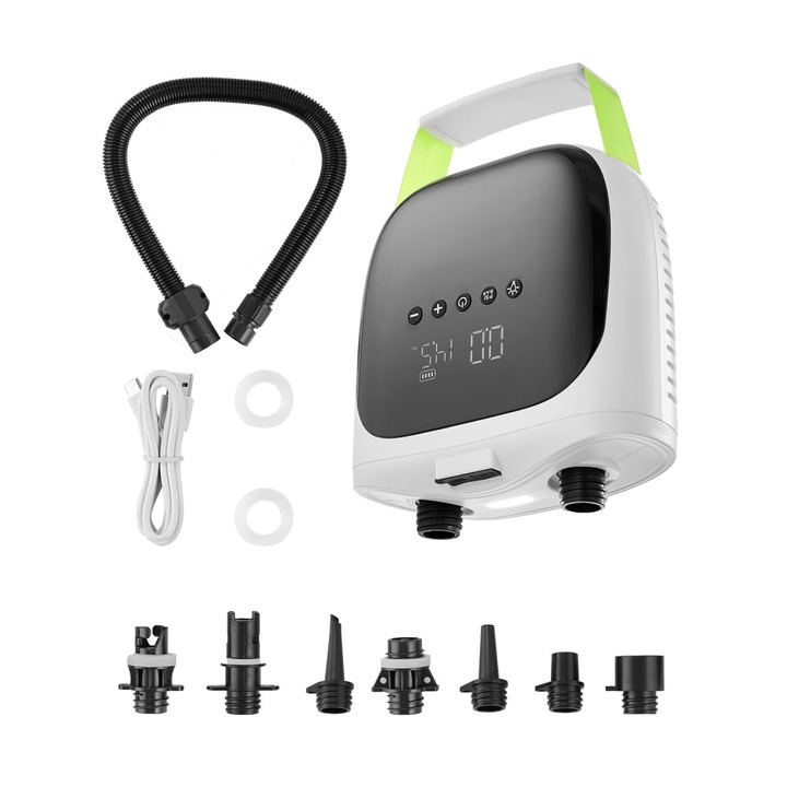 Paddleboard pumpa, elektromos SUP légpumpa, 20 PSI, újratölthető akkumulátorral