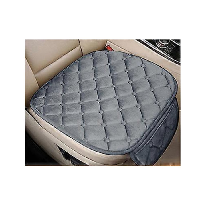 Husa auto din blana artificiala, set 3 piese, negru/rosu/bej/gri/maro, pentru scaune 760 M3 X45