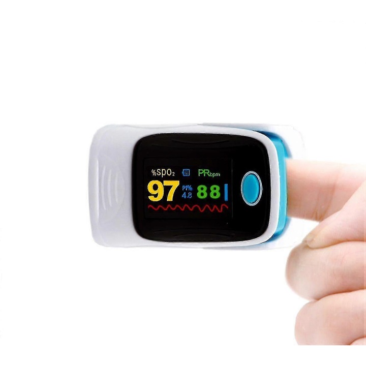 Pulsoximetru KD 5482, display OLED, masurare saturatie oxigen 70%-99%, frecventa puls, manual
