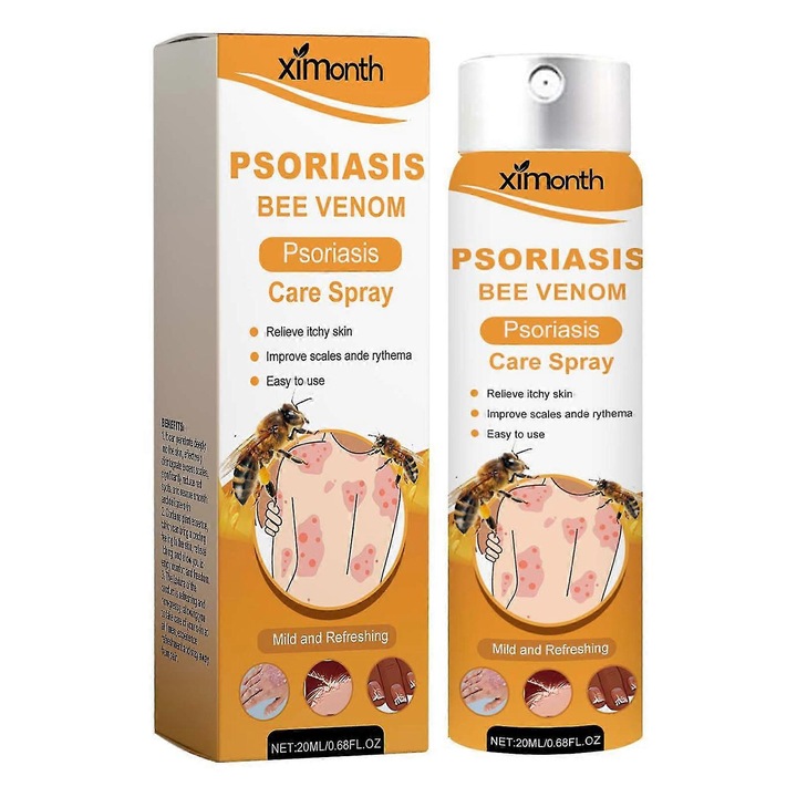 Pszoriázis spray méhméreggel, 20ml, 1 db, hordozható kivitel