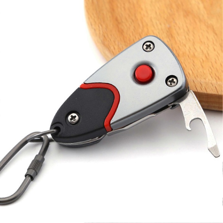 Multitool multifunctional din inox, cu LED,