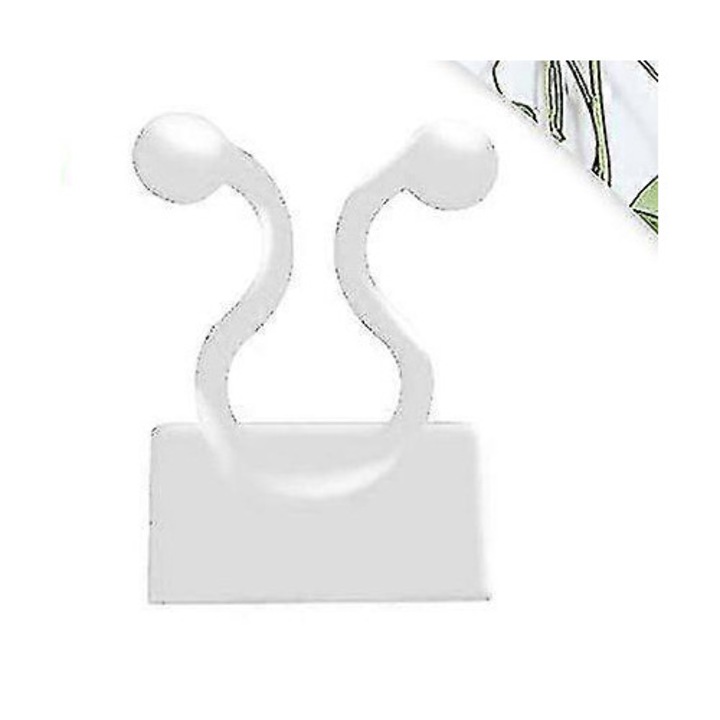 Clipuri de fixare pentru plante cataratoare, set de 10, alb