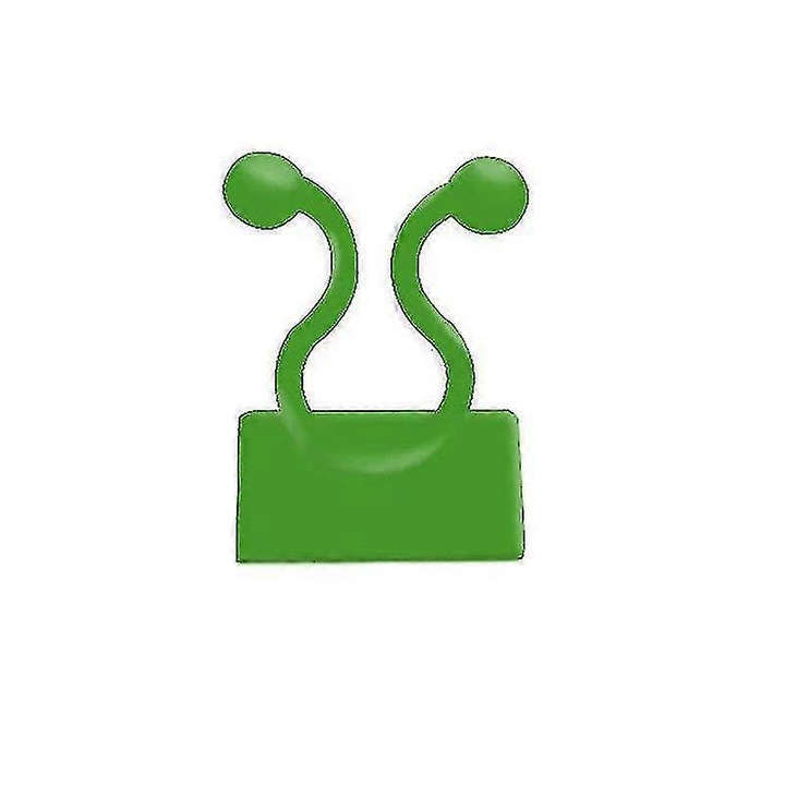 Cleme de fixare pentru plante cataratoare, set de 10 bucati, verde, S