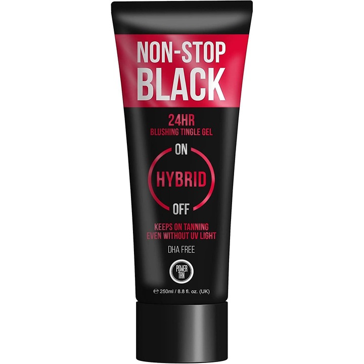 Önbarnító lotion Power Tan Non Stop Black Hybrid Tingle Gel 250ml