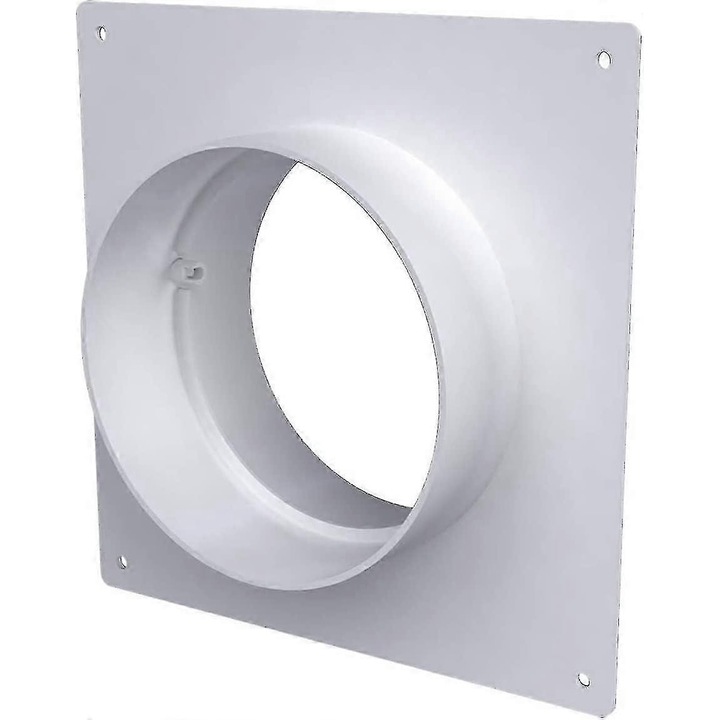 Flansa de conectare la conducta de 150 mm, ABS, alb, pentru sistem de ventilatie de incalzire si racire (15 cm)