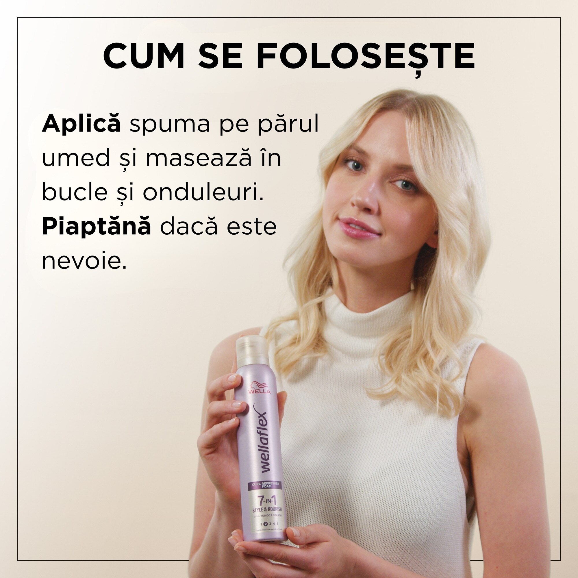 Spuma pentru par Wellaflex 7IN1 Curl Refresh 200 ml - eMAG.ro