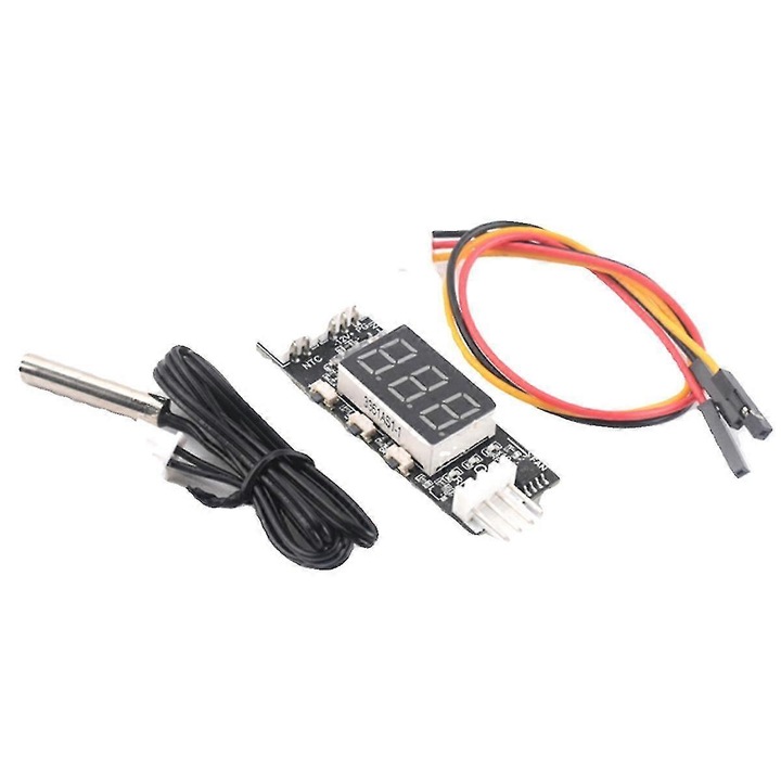 Modul de control al vitezei ventilatorului 12V PWM 4-fire, cu sonda, negru