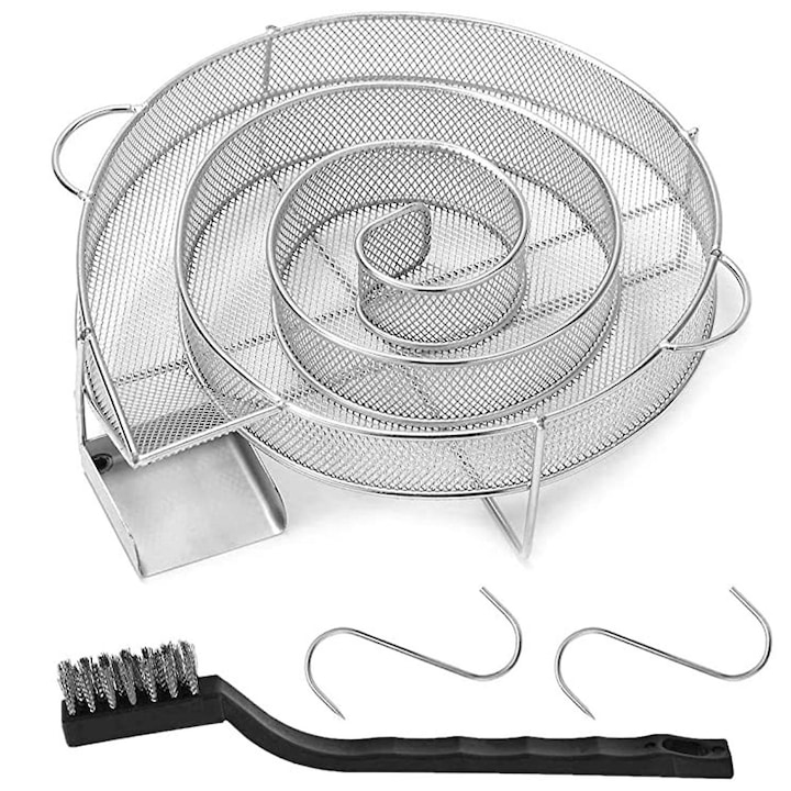 Generator de fum rece din inox, 25x18x4cm, cu perie si carlige